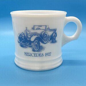 Surrey - Milk Glass Shaving Mug - 1927 Mercedes - Classic Car Mug - Made‎ in USA